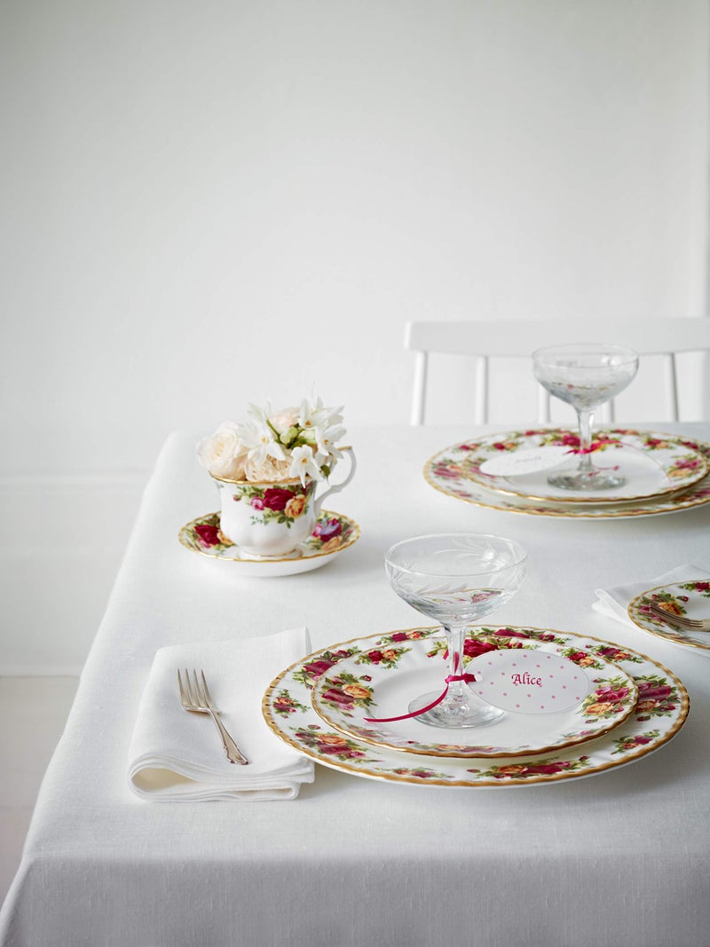 ROYAL ALBERT طقم أطباق سلطة رويال ألبرت الورود القديمة عدد 4 - Image 4